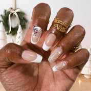 Snowman Hug Christmas press-on nails - design view 5 by Handora Nails