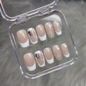 Snowman Hug Christmas press-on nails - design view 8 by Handora Nails