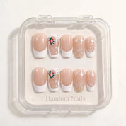 Snowman Hug Christmas press-on nails - design view 9 by Handora Nails