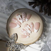 Snowy Chic christmas press-on nails by Handora