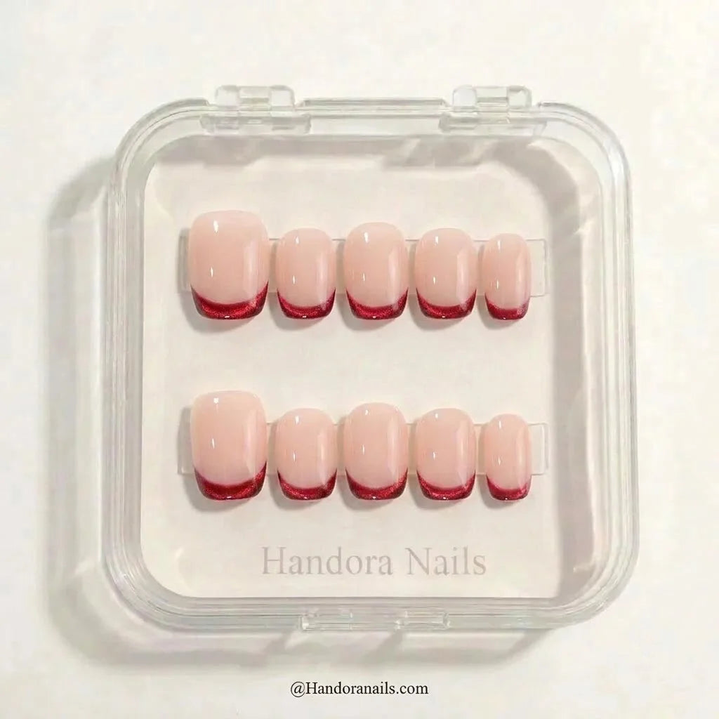 Spiced Berry Christmas press-on nails - design view 8 by Handora Nails