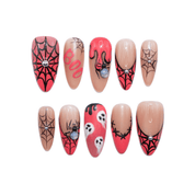 Spider Night gothic press-on nails by Handora