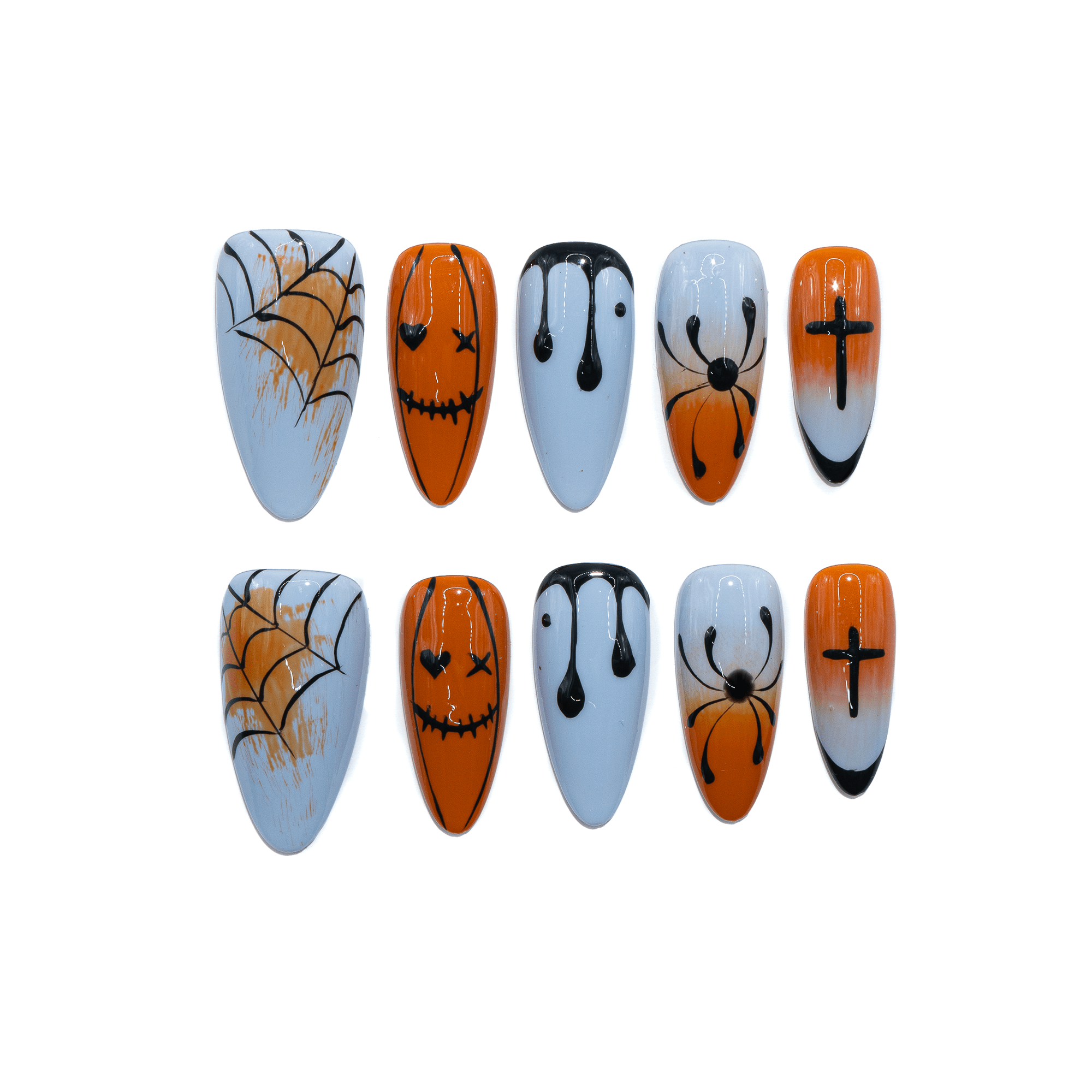 Spooky Drip gothic press-on nails by Handora