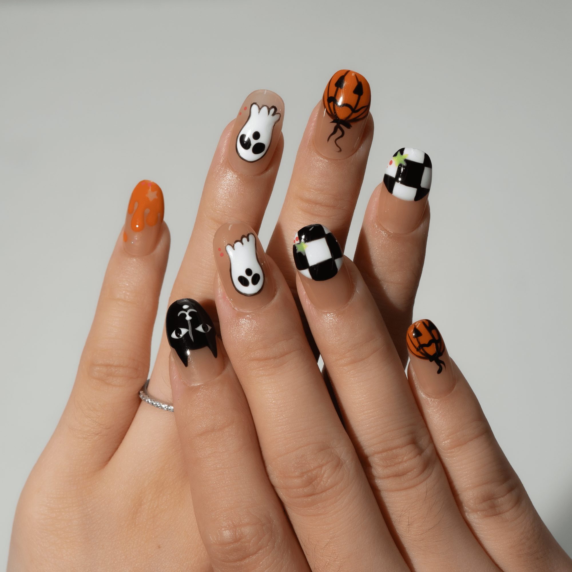 Spooky Night full press-on nail set – sizes XS–L by Handora