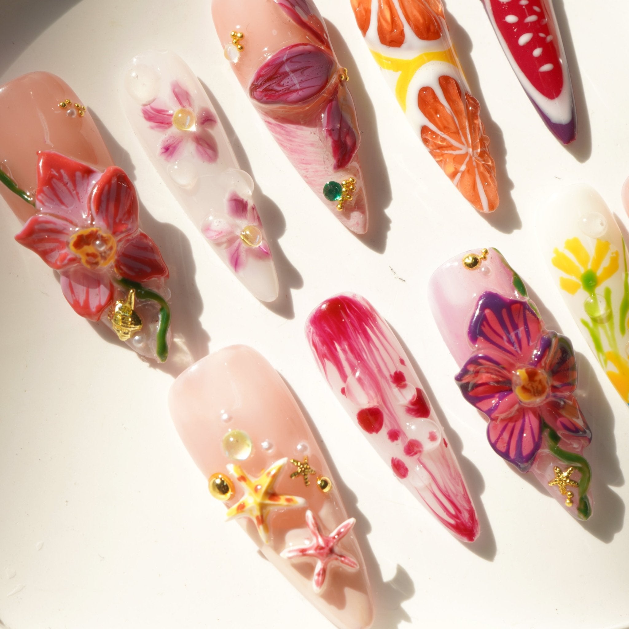 Spring Garden full press-on nail set – sizes XS–L by Handora