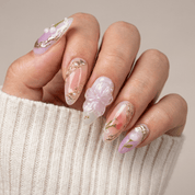 Spring Grace press-on nails – hand-painted reusable gel set by Handora