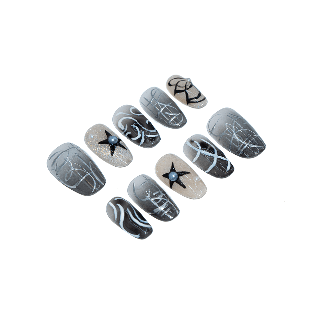 Star Dust press-on nails by Handora