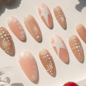 Star Snow salon-quality handmade press-on nails by Handora