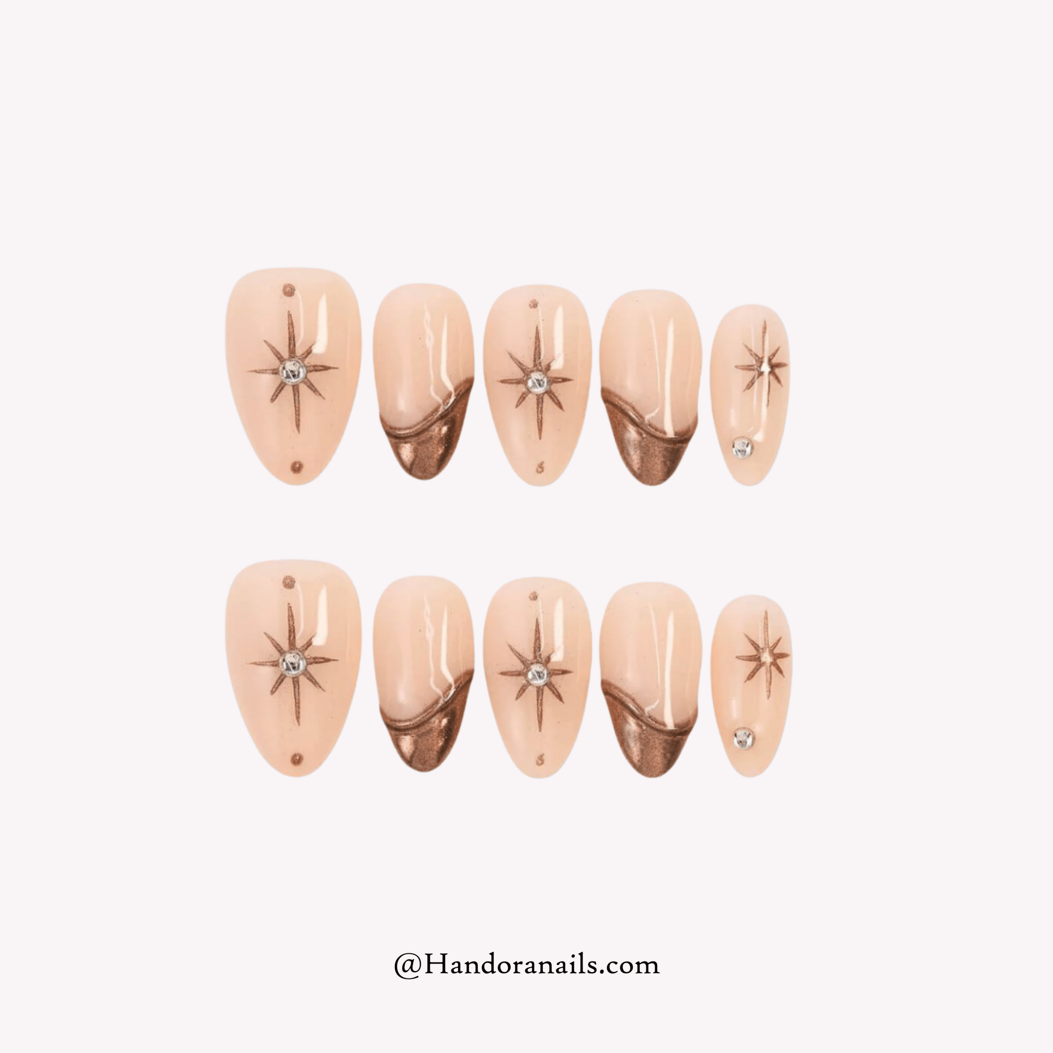 Stellar Aurora press-on nails by Handora