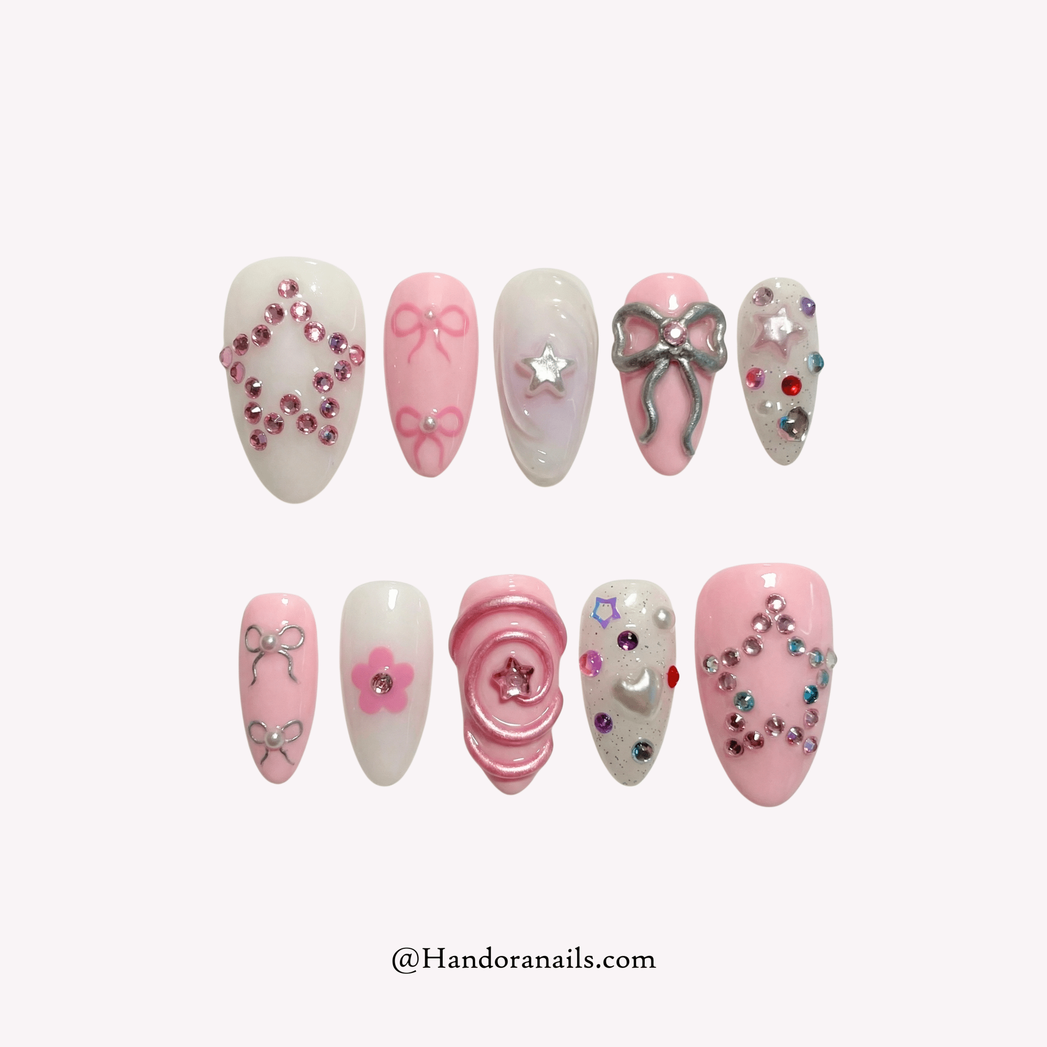 Stellar Dream 3d press-on nails by Handora