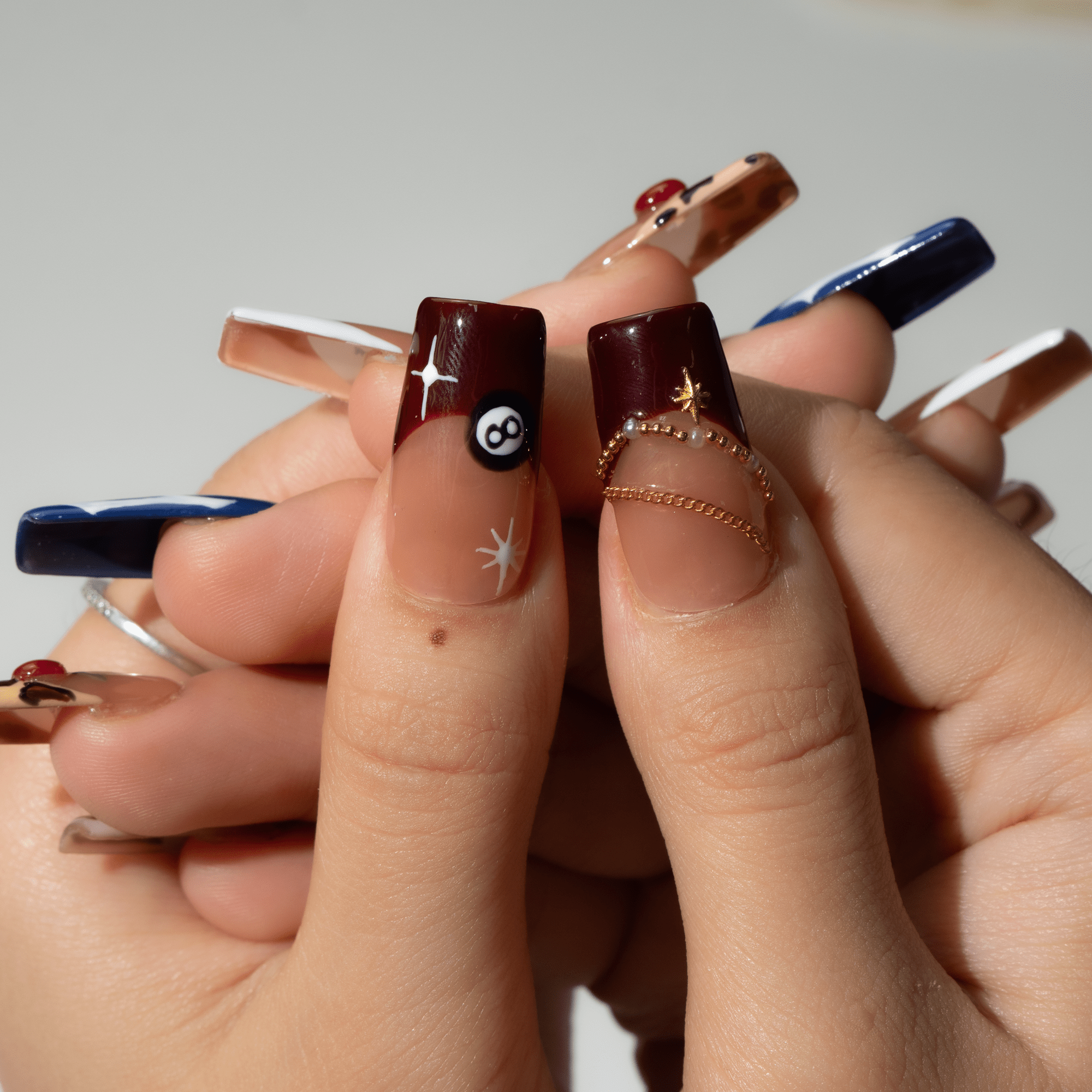 Street Pop press-on nails – design close-up by Handora