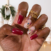 String Lights Christmas press-on nails - design view 3 by Handora Nails