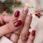 String Lights Christmas press-on nails - design view 5 by Handora Nails