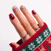 String Lights Christmas press-on nails - design view 7 by Handora Nails