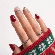 String Lights Christmas press-on nails - moving hand by Handora Nails