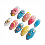 Summer Sorbet full press-on nail set – sizes XS–L by Handora