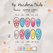 Summer Sorbet press-on nails by Handora