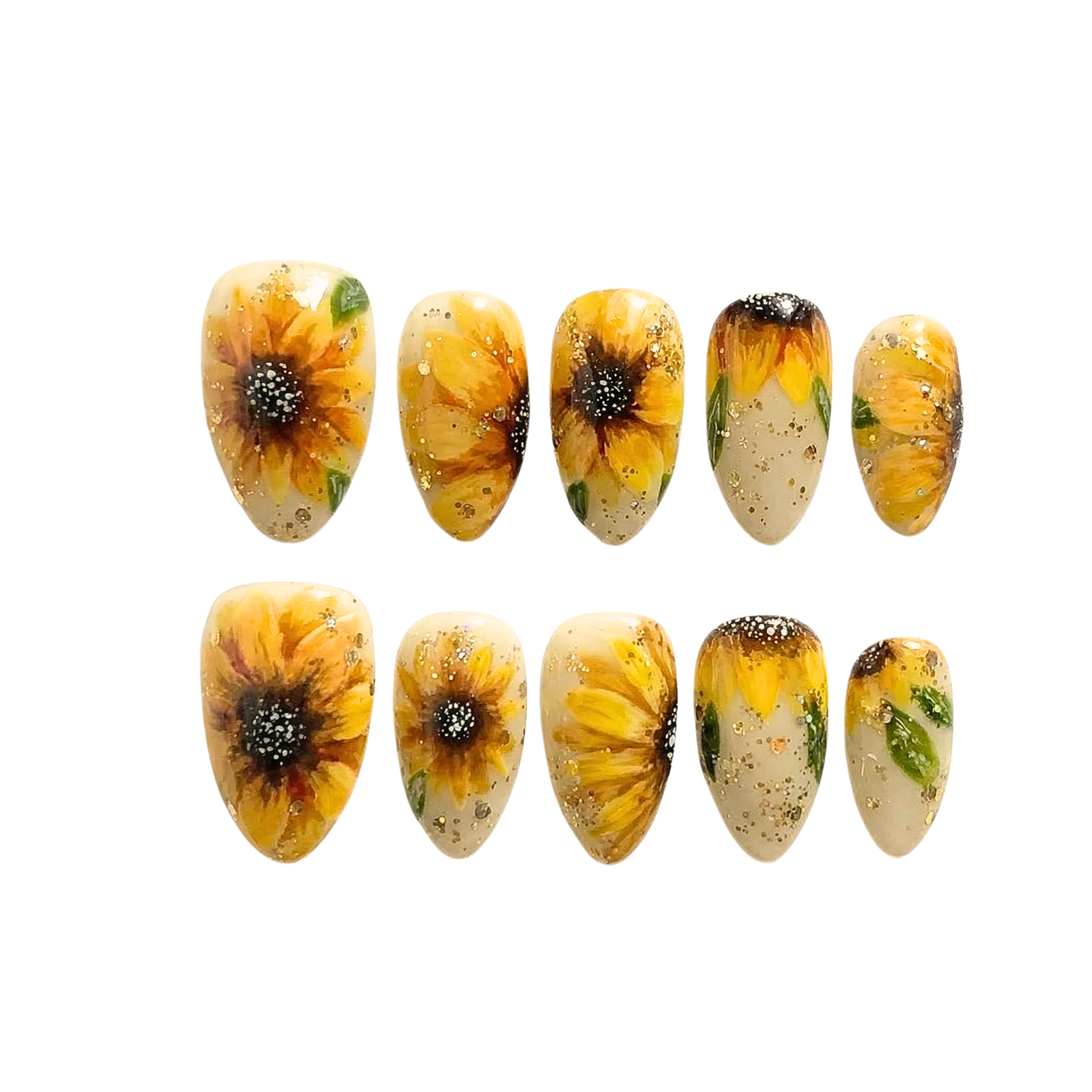 Sunbeam Petals press-on nails by Handora