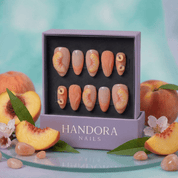 Sunset Citrus press-on nails by Handora