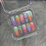 Sunset Mermaid full press-on nail set – sizes XS–L by Handora