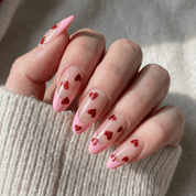Sweet Glimmer press-on nails – hand-painted reusable gel set by Handora