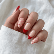 Sweet Heart press-on nails – hand-painted reusable gel set by Handora