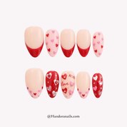 Sweet Heart press-on nails by Handora