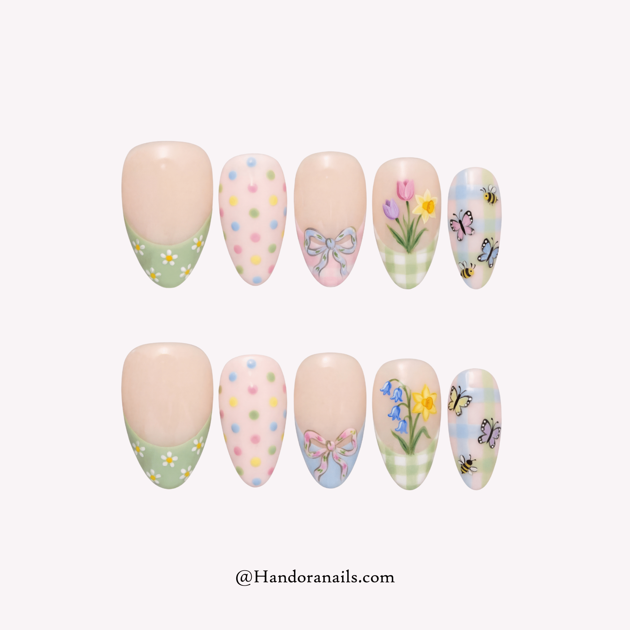Sweet Meadow kawaii press-on nails by Handora
