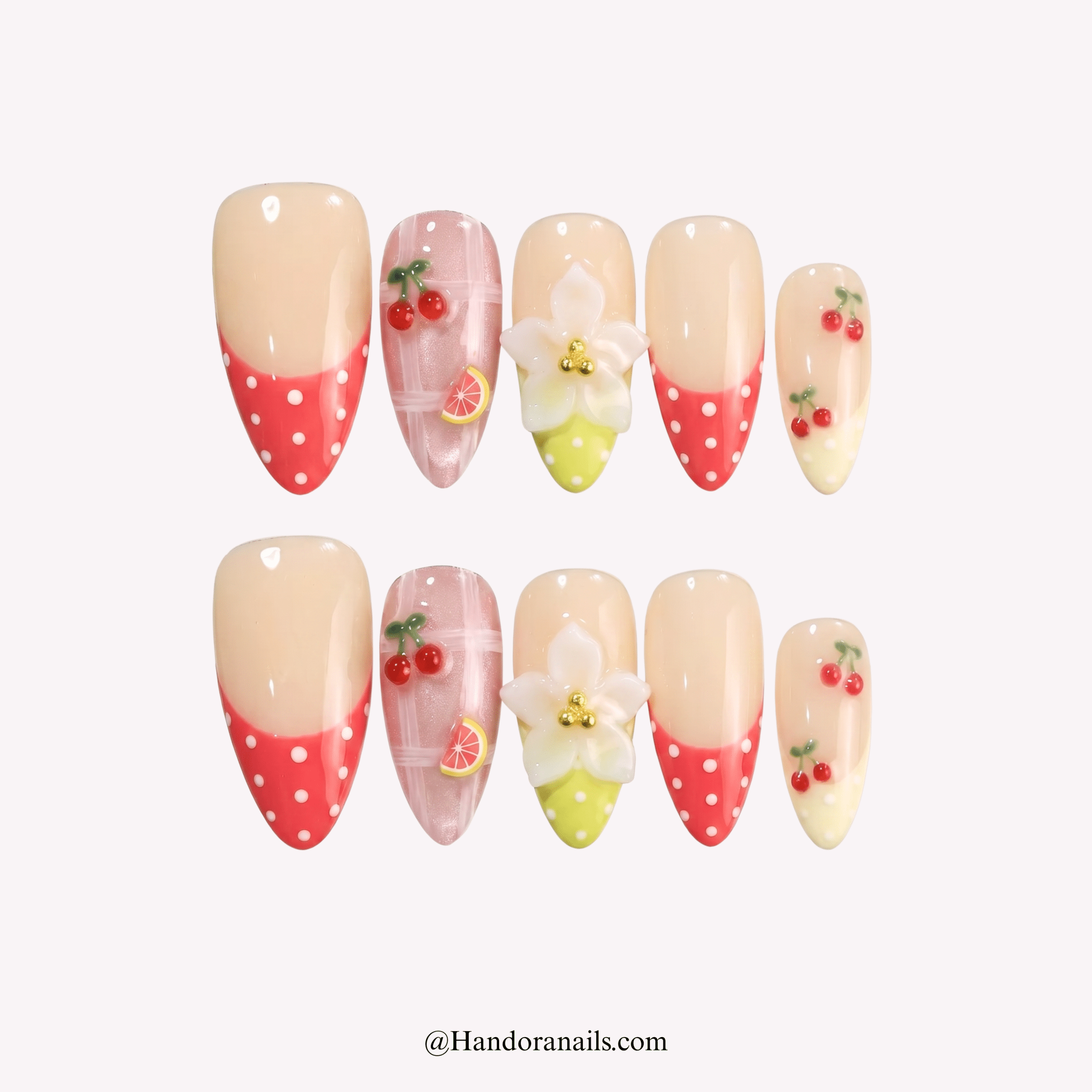 Sweet Orchard press-on nails by Handora