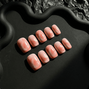 Sweet Peachy salon-quality handmade press-on nails by Handora
