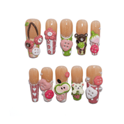 Sweet Picnic kawaii press-on nails by Handora