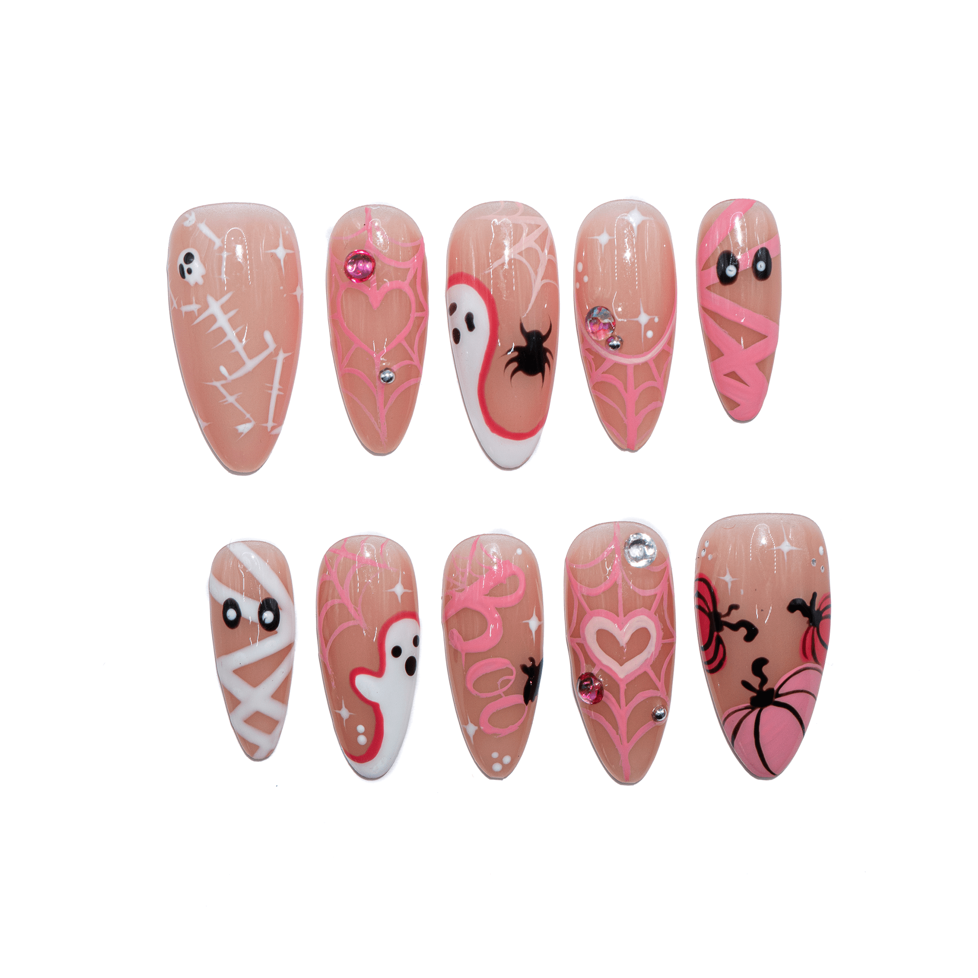 Sweet Spooky halloween press-on nails by Handora