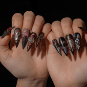 The Murders in the Rue Morgue gothic nail design – handmade press-on nails by Handora