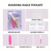 The Tell Tale Heart press-on nails – hand-painted reusable gel set by Handora