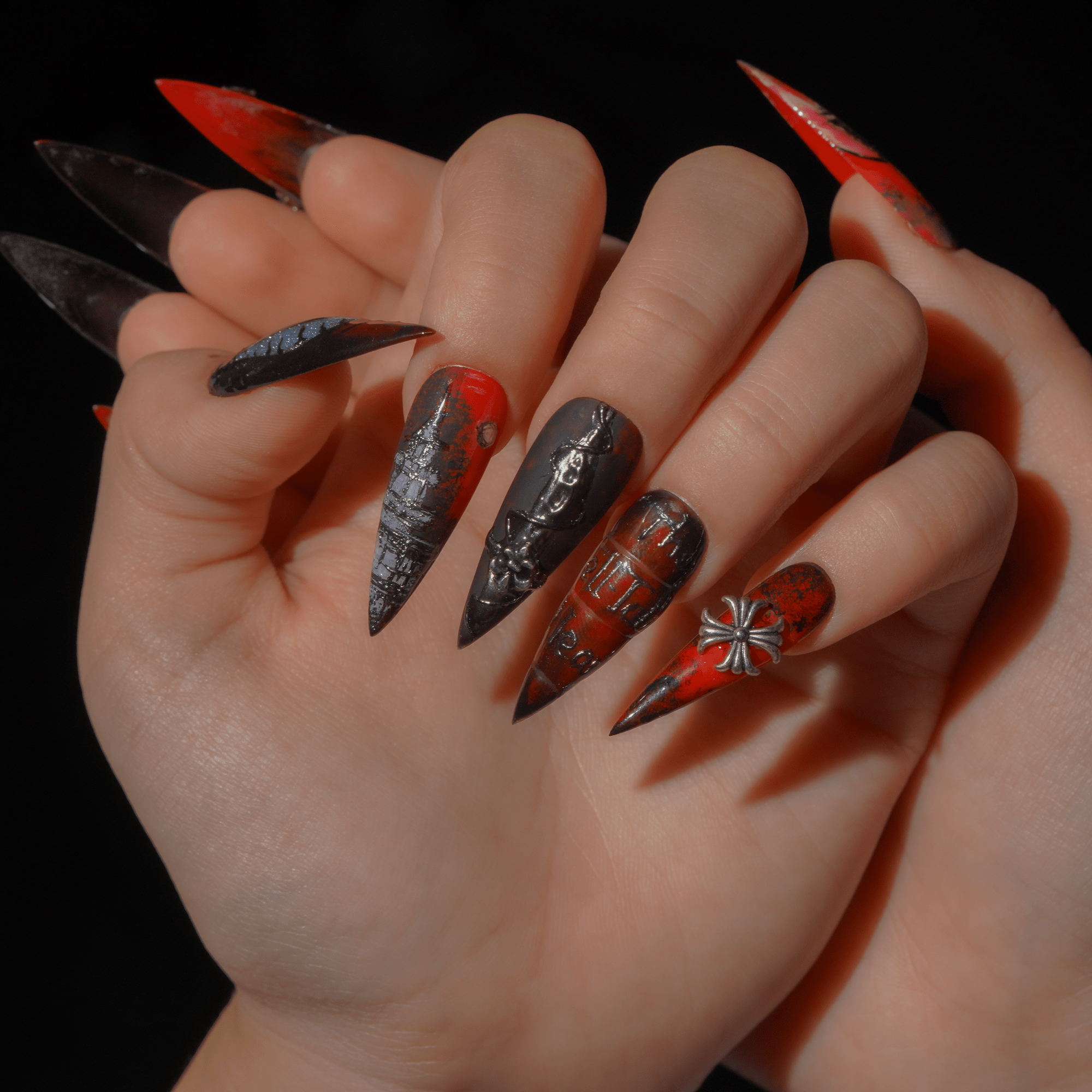 The Tell Tale Heart gothic press-on nails by Handora