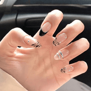 Tiger Chrome press-on nails – hand-painted reusable gel set by Handora