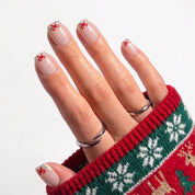 Tiny Bows Christmas press-on nails - design view 5 by Handora Nails