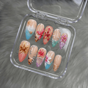 Tropical Bloom full press-on nail set – sizes XS–L by Handora