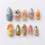 Tropical Dog full press-on nail set – sizes XS–L by Handora