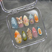 Tropical Dog press-on nails by Handora