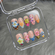 Tropical Floral full press-on nail set – sizes XS–L by Handora