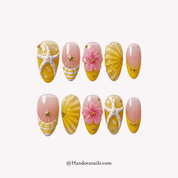 Tropical Starfish 3d press-on nails by Handora