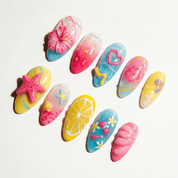 Tropical Summer full press-on nail set – sizes XS–L by Handora