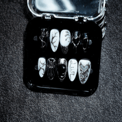 Vampire Chrome salon-quality handmade press-on nails by Handora