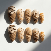 Vanilla Dream salon-quality handmade press-on nails by Handora