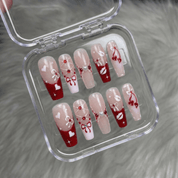 Velvet Bow press-on nails – design close-up by Handora