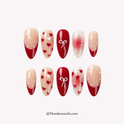 Velvet Desire almond press-on nails by Handora