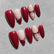 Velvet Galaxy cat eye nail design – handmade press-on nails by Handora