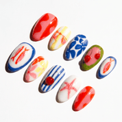 Vibrant Summer full press-on nail set – sizes XS–L by Handora