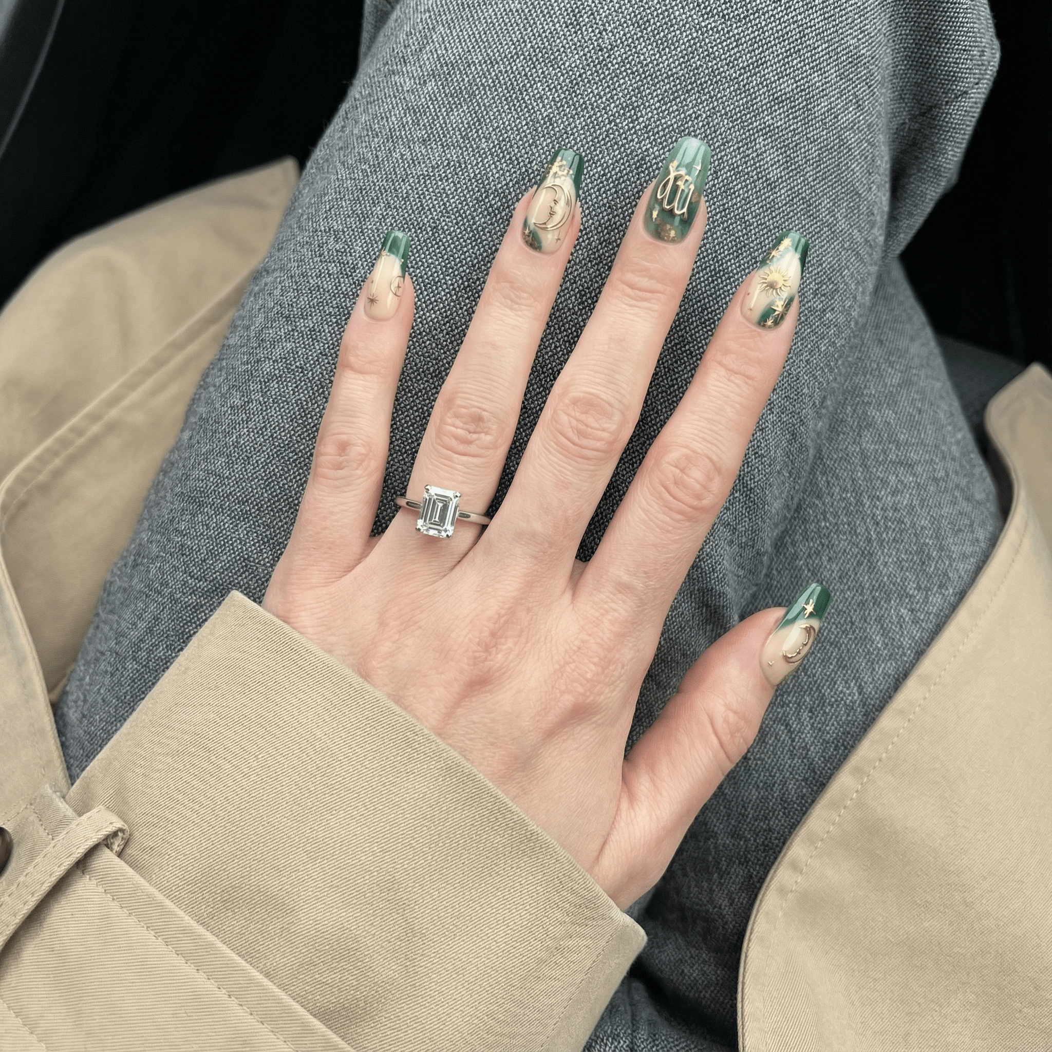 Virgo Essence 3d nail design – handmade press-on nails by Handora